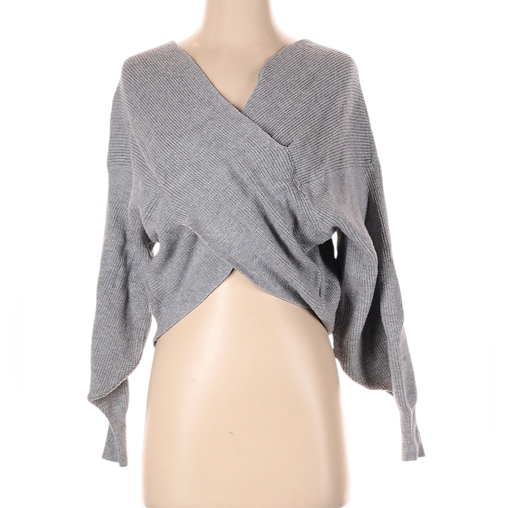 BTFBM wrap look knit top S